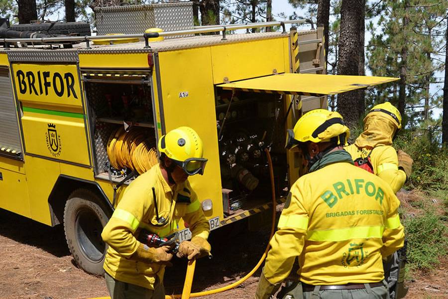 The Cabildo reports an outbreak of fire in the hills of south Tenerife
