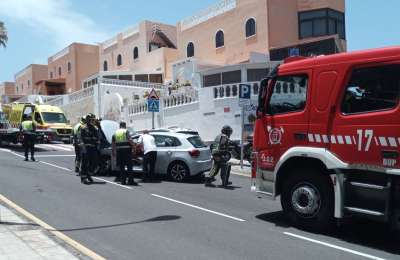 Three women injured in an accident involving two cars in the south of Tenerife
