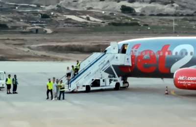 VIDEO: Disruptive Jet2 passenger is tasered and escorted off Tenerife flight 