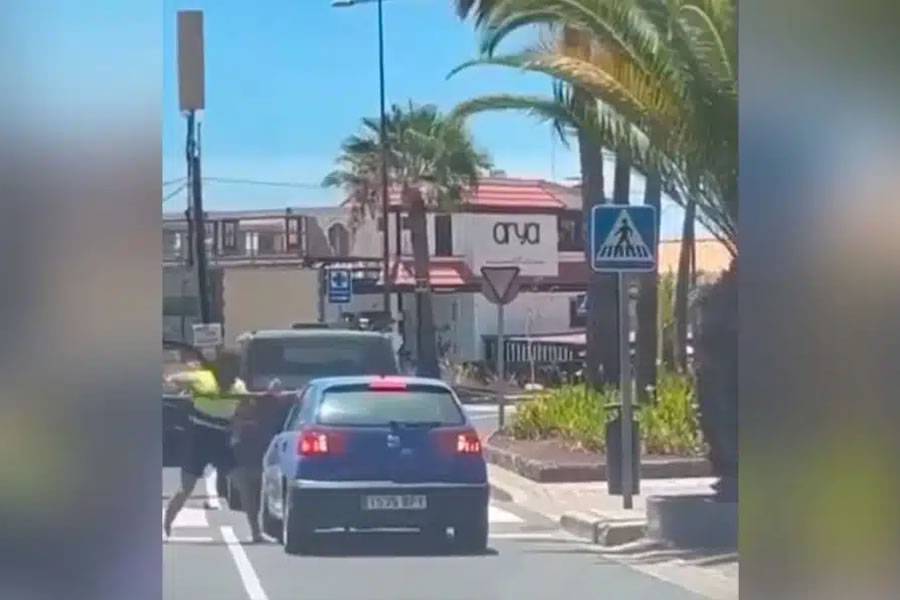 VIDEO: A road rage street fight in the south of Tenerife goes viral