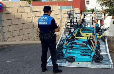 The Local Police removed 270 electric scooters from public roads in Arona during July