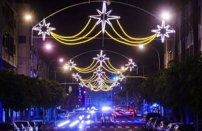 Christmas has come early in the Canary Islands… one town has already put its lights up