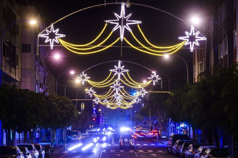 Christmas has come early in the Canary Islands… one town has already put its lights up