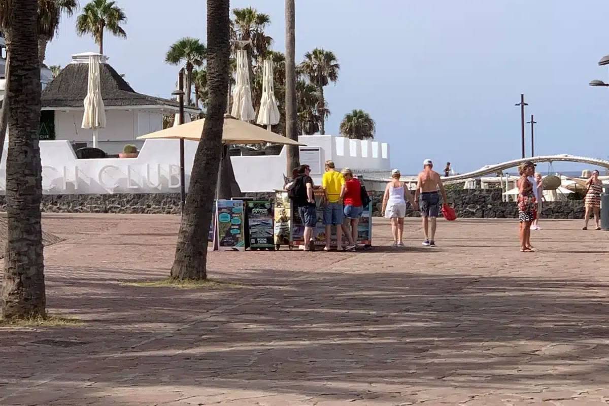 Inspectors start the sanction files against illegal excursion kiosks in south Tenerife