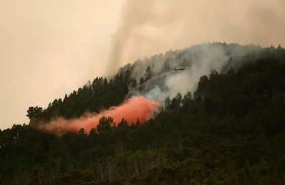 All roads to Teide are closed, buses cancelled, and the fire keeps reigniting itself
