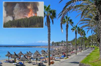 Worried Brits ask if they should cancel holidays because of the fire in Tenerife