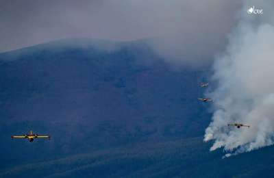 SUNDAY PM: The rise in temperatures and the wind have reactivated several fires