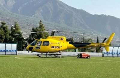 Man arrested for throwing a rock at one of the fire helicopters whilst filling up with water