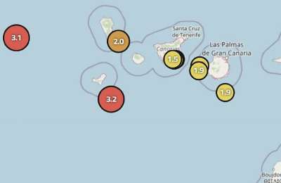 10 earthquakes recorded in 24 hours in the Canary Islands, two exceeding 3 magnitude
