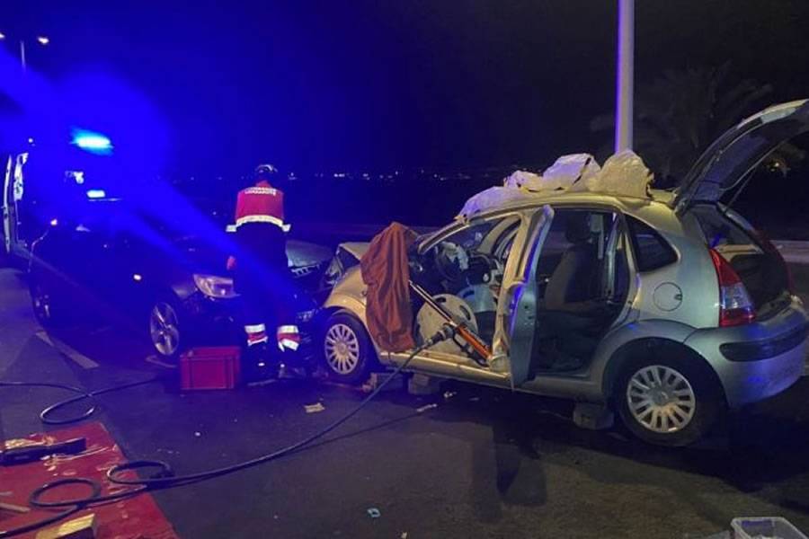 Two injured in head-on collision in Costa Teguise
