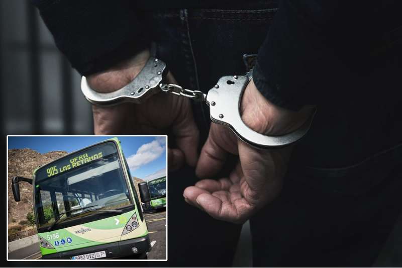 Man arrested for stripping naked and masturbating on a bus in Tenerife