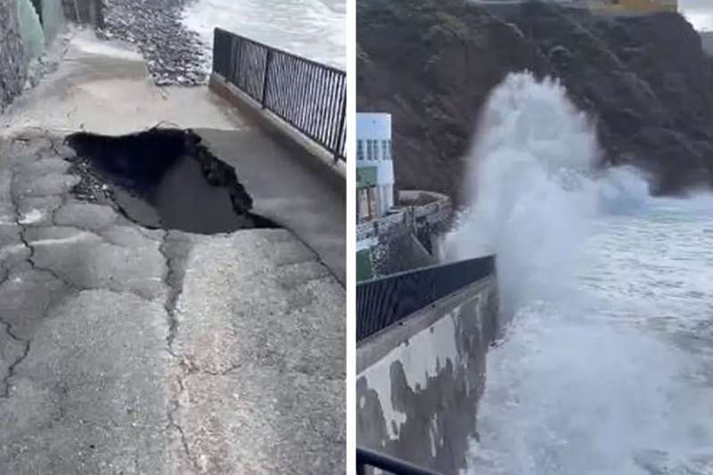 VIDEO: The power of the sea leaves its mark on the Canary Islands
