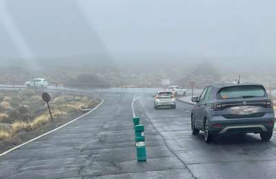 Heavy rain and wind force closure of Teide cable car