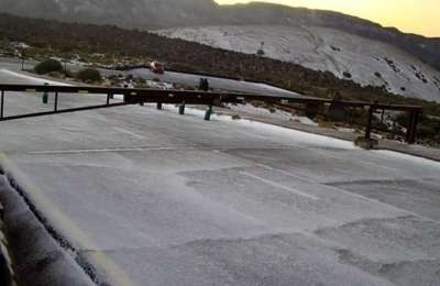 Closure of two trails in Teide National Park due to ice and snow