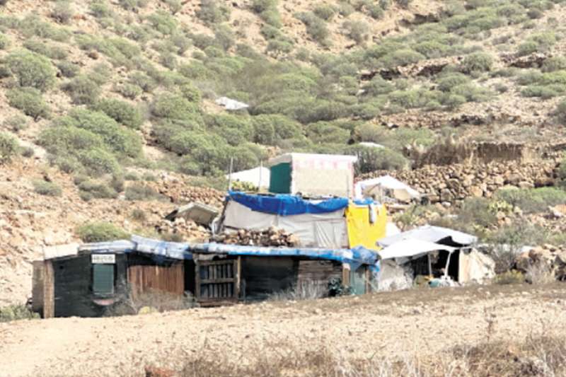 The number of shantytowns is spreading in the south of Tenerife
