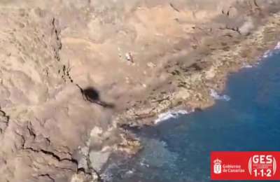 VIDEO: A dead body is found on cliffs in Lanzarote