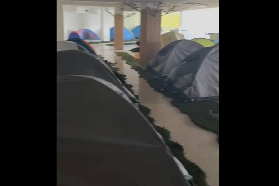 Rent a room on Airbnb in the Canary Islands and end up surrounded by tents