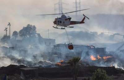Smoke from the compost plant fire in south Tenerife raises environmental concerns