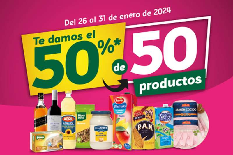 HiperDino launches spectacular offer of 50% off 50 products 