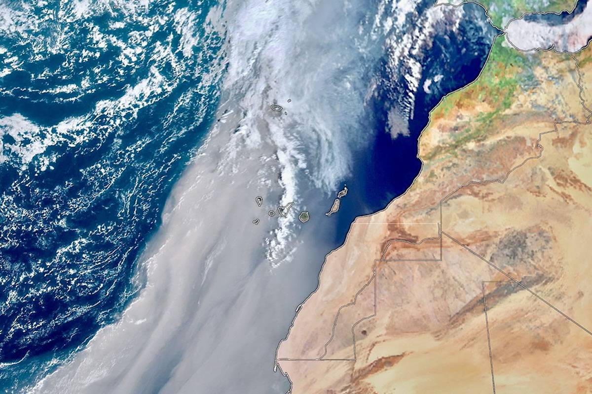 AEMET warns of an Atlantic front bringing rain to the Canary Islands 