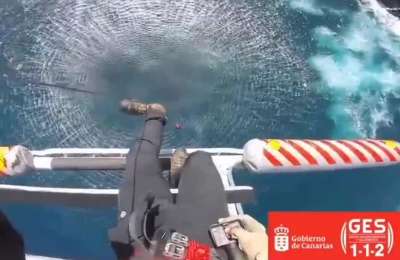 Dramatic helicopter rescue in the south of Tenerife 