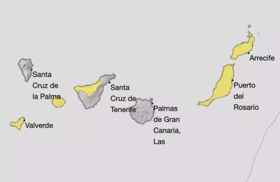 AEMET extends weather warnings to five of the Canary Islands