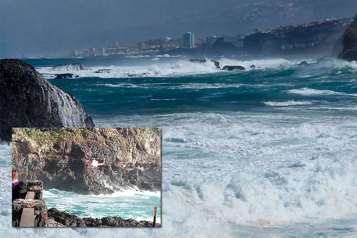 Search continues for missing man dragged into the sea by strong waves in Tenerife
