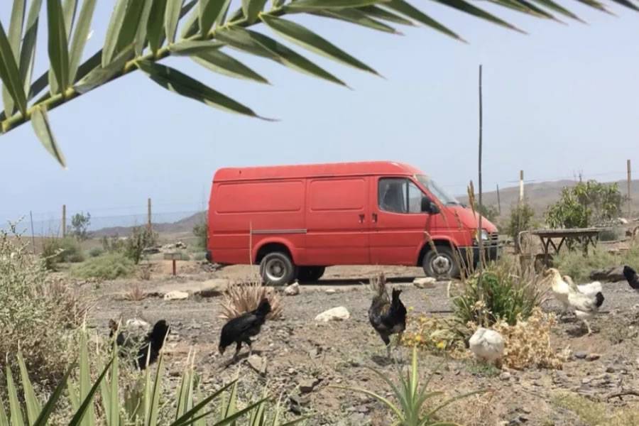 More crazy accommodation: This time a transit van in someone’s garden