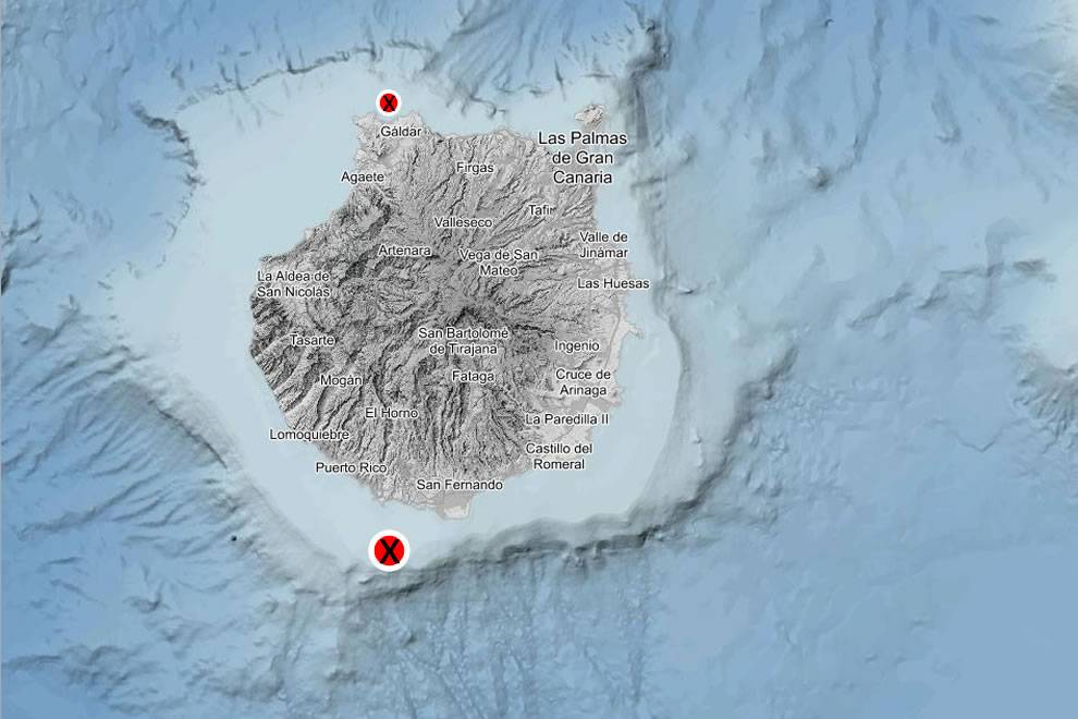 2.5 magnitude earthquake recorded off the south coast of Gran Canaria