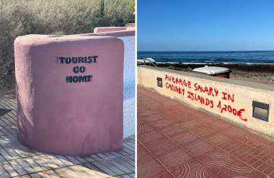 ‘Tourists Go Home’ slogans spread across the south of Tenerife