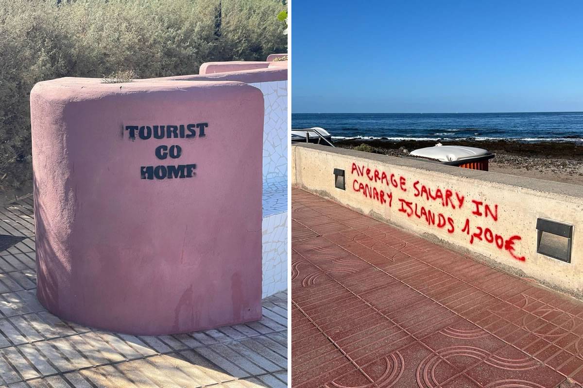 ‘Tourists Go Home’ slogans spread across the south of Tenerife