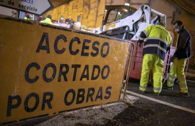 Roadworks on the TF-47 in the south of Tenerife with lane closures and diversions