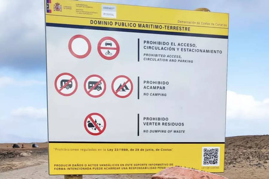 Authorities prohibit access to a popular part of Fuerteventura's north coast