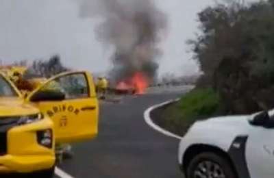 Car catches fire on road to Teide National Park