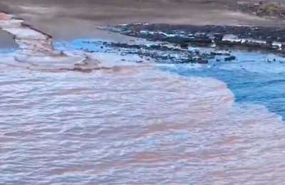 VIDEO: Beach is closed after the intense rain due to a large discharge
