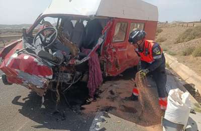 Two dead and one seriously injured in a head-on collision in Lanzarote