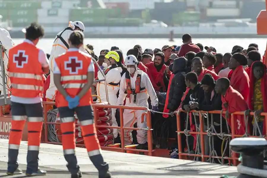 152 African immigrants in four boats rescued in the last few hours in the Canaries 