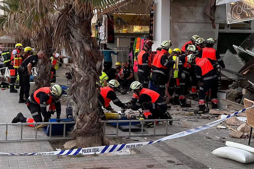 Four killed as terrace floor of beach club restaurant collapses in Majorca