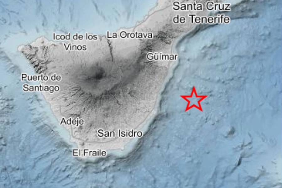 A 3.3 magnitude earthquake rattles the east coast of Tenerife