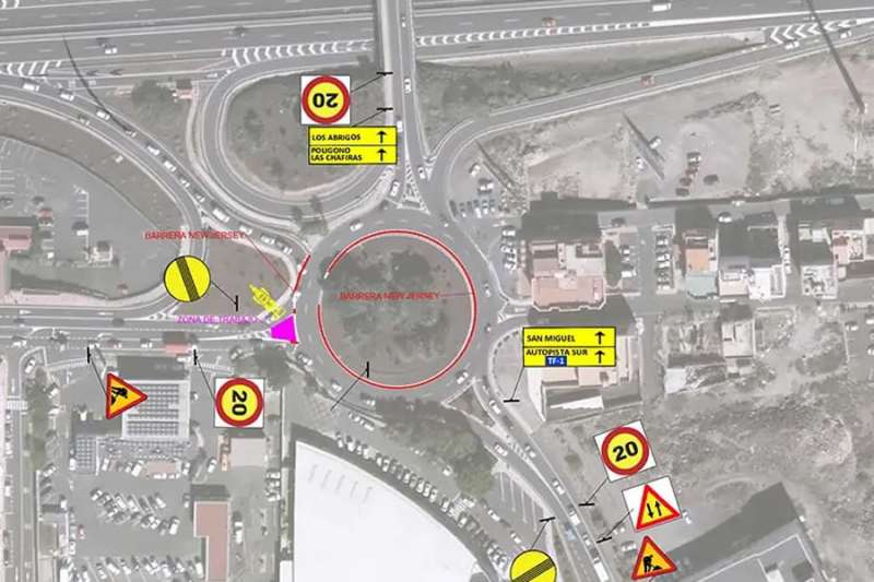 More traffic changes in Tenerife south due to works in Las Chafiras