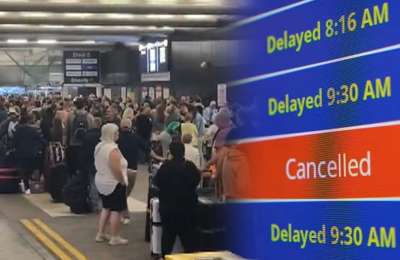Major power cut causes flight cancellations and delays at Manchester Airport