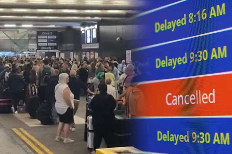 Major power cut causes flight cancellations and delays at Manchester Airport
