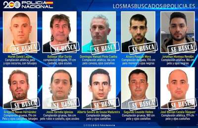 National Police ask the public to help locate 10 fugitives potentially in the Canary Islands