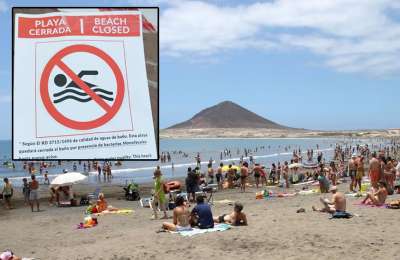 FAKE NEWS: Beach in the south of Tenerife is not closed, signs are false