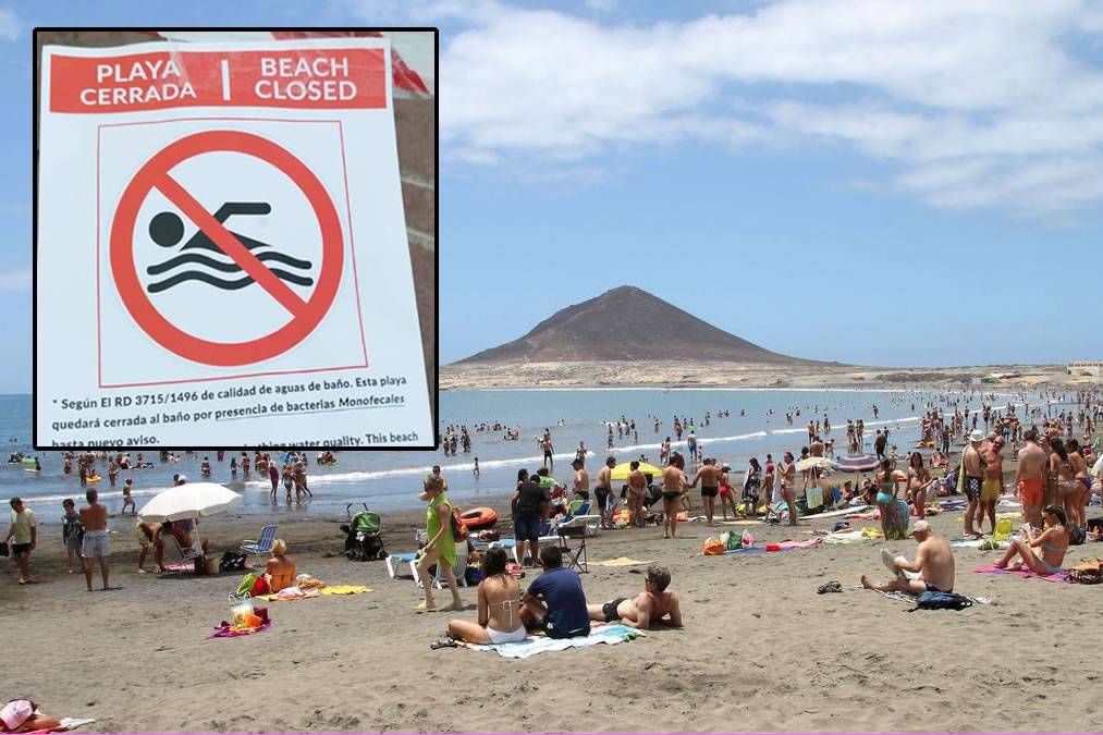 FAKE NEWS: Beach in the south of Tenerife is not closed, signs are false
