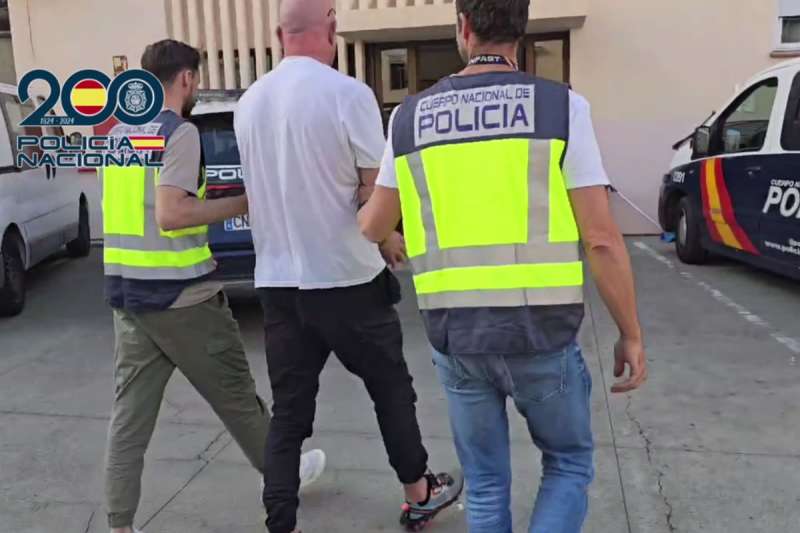 The National Police arrest British fugitive in the south of Tenerife