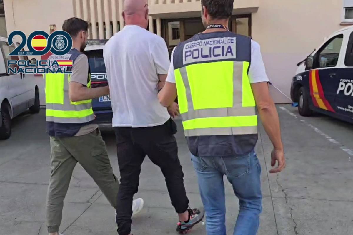 The National Police arrest British fugitive in the south of Tenerife