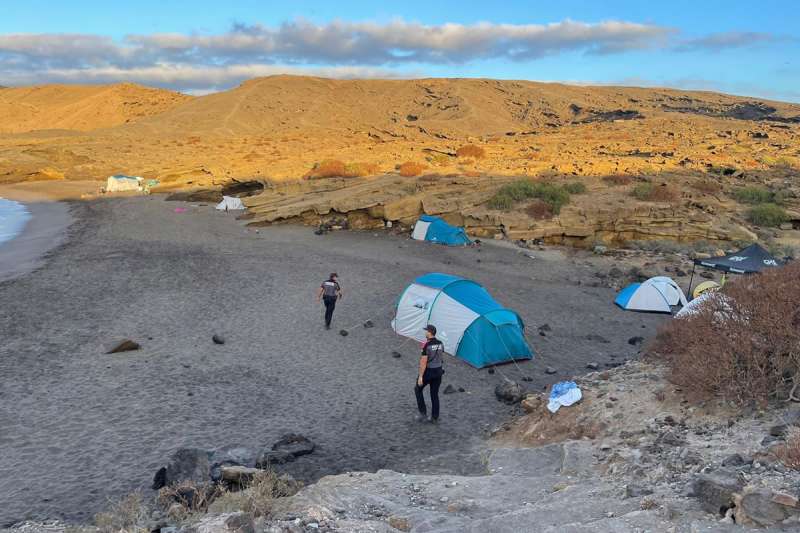 Police issue 25 sanctions for illegal camping in protected area of Southern Tenerife
