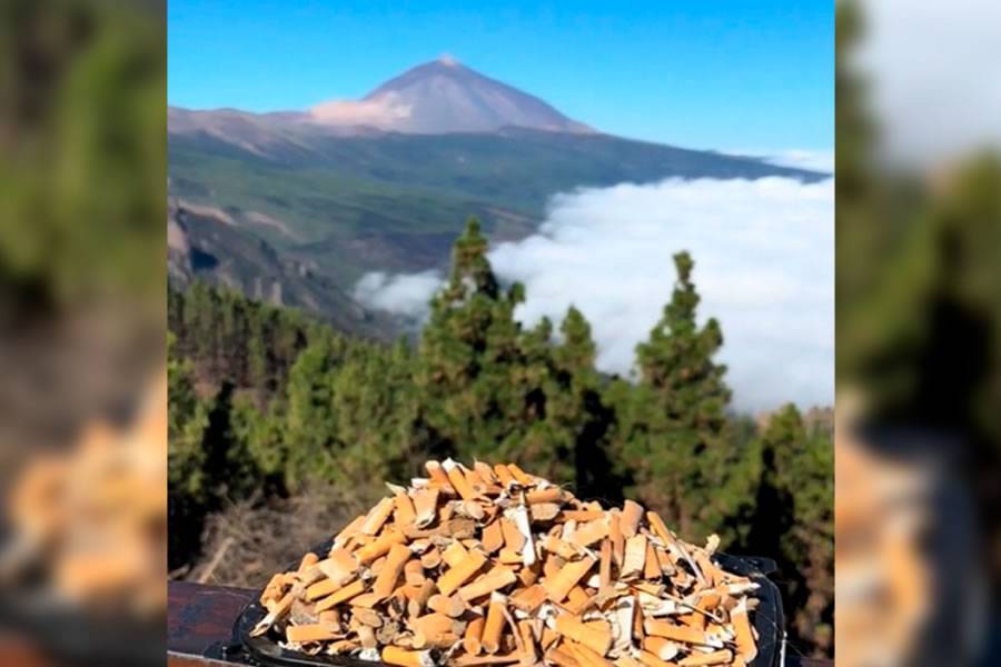 Outrage over ‘mountain’ of cigarette butts at iconic Tenerife viewpoint