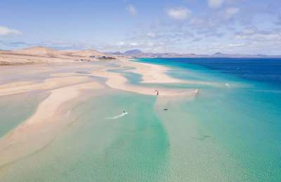 Discover the unique Playa de Sotavento beach in the Canary Islands